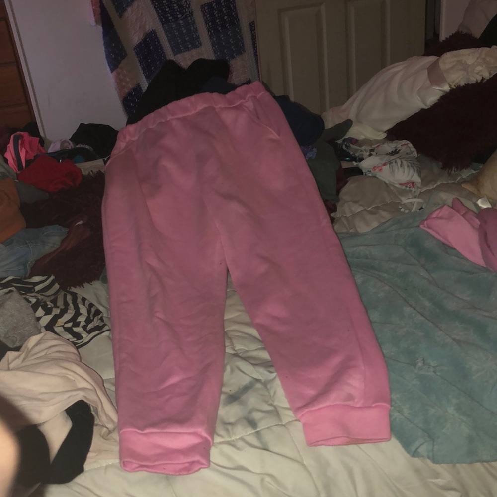 Pink and red sweatsuit